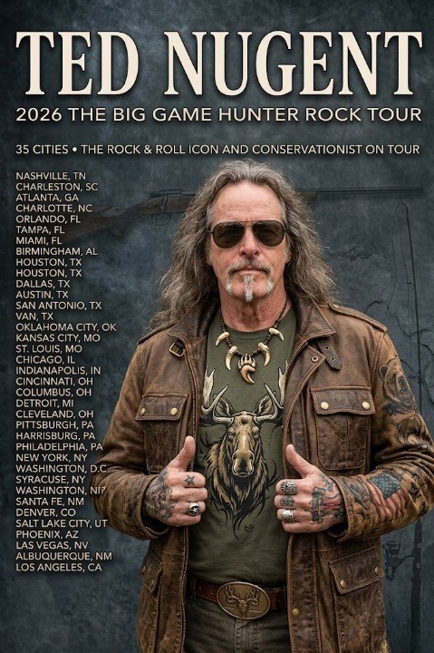 🚨🔥 BREAKING NEWS: Ted Nugent ANNOUNCES MASSIVE 2026 WORLD TOUR